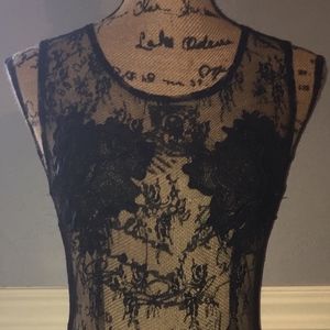 Black mesh top dress